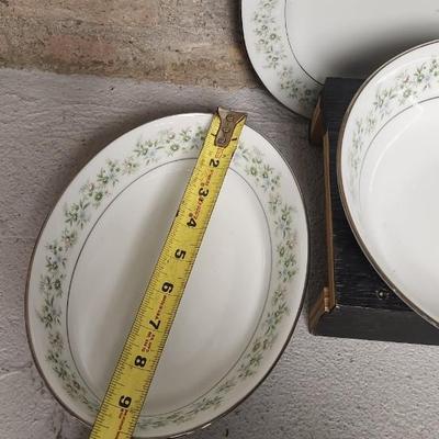 Sale Photo Thumbnail #544: Lot of plates, serving pieces, a pair of beautiful espresso cups