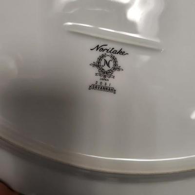 Sale Photo Thumbnail #547: Lot of plates, serving pieces, a pair of beautiful espresso cups