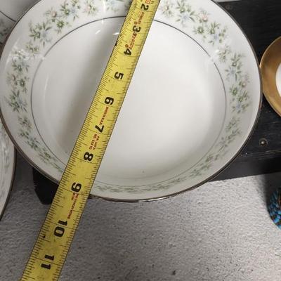 Sale Photo Thumbnail #545: Lot of plates, serving pieces, a pair of beautiful espresso cups