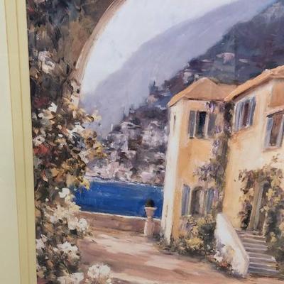 Sale Photo Thumbnail #598: Big pretty Tuscan looking print in gold frame