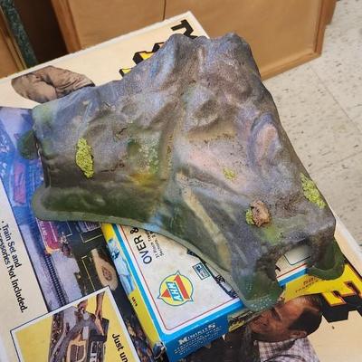 Sale Photo Thumbnail #628: I know very little about trains but this has a Tycoscene in box an over and under set, 4 cars, one engine and a bunch of tracks.