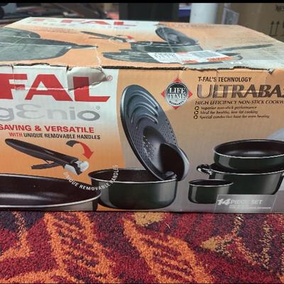 Vintage T-fal Ultrabase Non-Stick Cookware Set - Original Box, Excellent Unused Condition