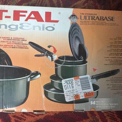 Vintage T-fal Ultrabase Non-Stick Cookware Set - Original Box, Excellent Unused Condition