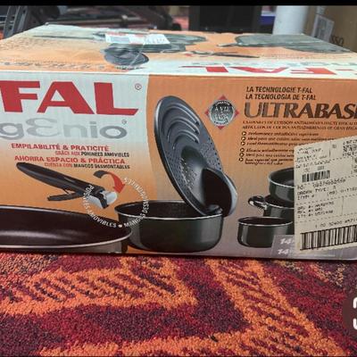 Vintage T-fal Ultrabase Non-Stick Cookware Set - Original Box, Excellent Unused Condition