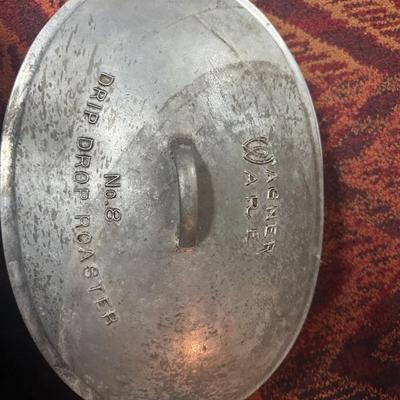 Vintage Wagner Ware Magnalite Oval Roaster Dutch Oven (4265) - 8 Qt Cast Aluminum with Lid & Perforated Trivet