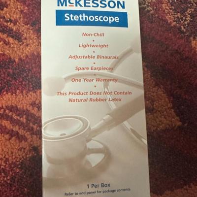McKesson Lightweight Stethoscope - Non-Chill, Adjustable Binaurals, Latex-Free - Excellent Condition with Original Box