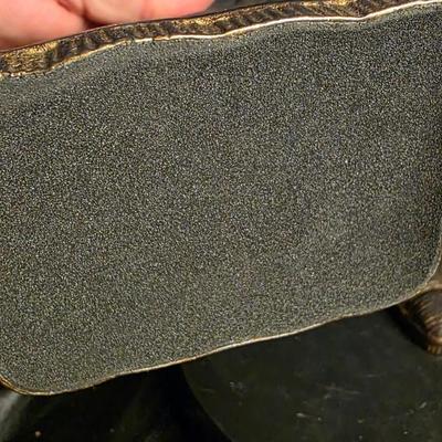 Antique Bronze Cat Bookends Pair – Sculptural Feline Figures on Cushioned Bases – Vintage Art Decor