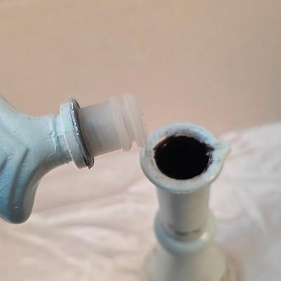 Hand Painted Bird Decorative Bottle with Stopper Vintage Home Decor Accent