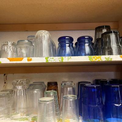 Sale Photo Thumbnail #33: Blue glassware 