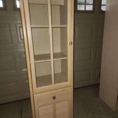 Sale Photo Thumbnail #9: Two tan display cases