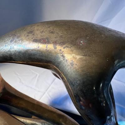 Manuel Carbonell ‘Kneeling Dancer’ Large Bronze Statue on Stone Base (DR-RG)