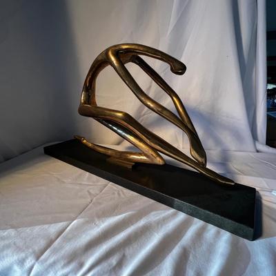 Manuel Carbonell ‘Kneeling Dancer’ Large Bronze Statue on Stone Base (DR-RG)