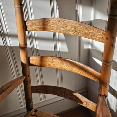 Cane, Rush & Split Oak Seat Wooden Chairs (O-JS)