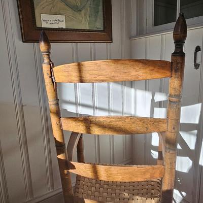 Cane, Rush & Split Oak Seat Wooden Chairs (O-JS)