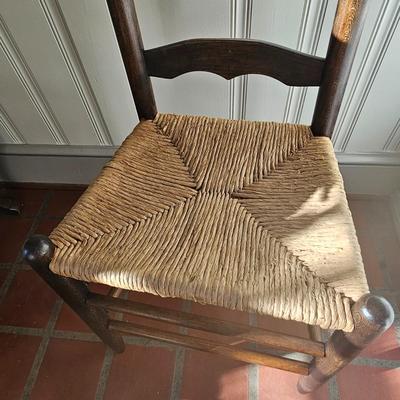 Cane, Rush & Split Oak Seat Wooden Chairs (O-JS)