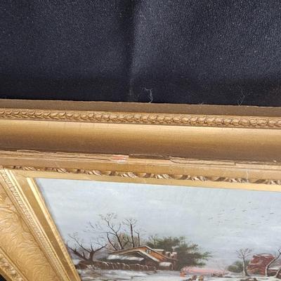 S. C. Shaw Signed Oil on Canvas (O-JS)