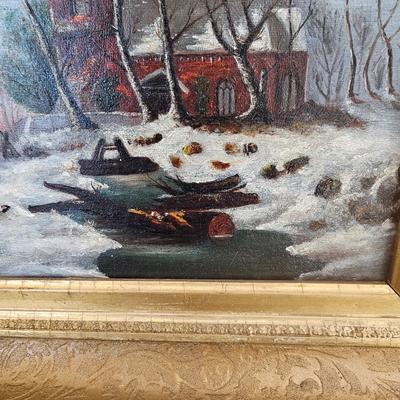 S. C. Shaw Signed Oil on Canvas (O-JS)