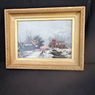 S. C. Shaw Signed Oil on Canvas (O-JS)