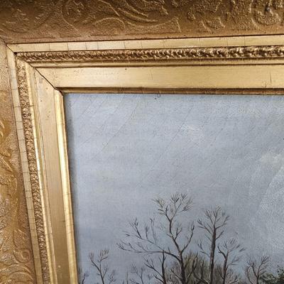 S. C. Shaw Signed Oil on Canvas (O-JS)