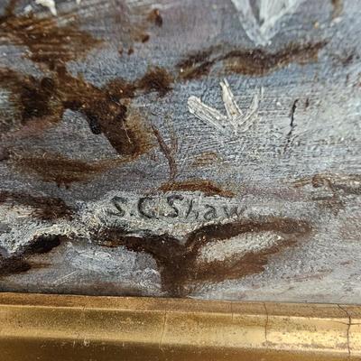 S. C. Shaw Signed Oil on Canvas (O-JS)