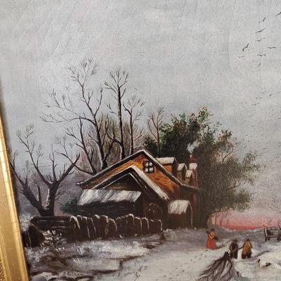 S. C. Shaw Signed Oil on Canvas (O-JS)