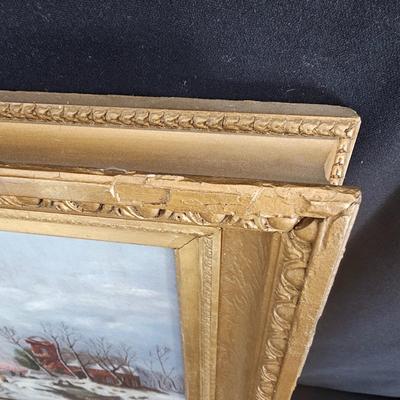 S. C. Shaw Signed Oil on Canvas (O-JS)