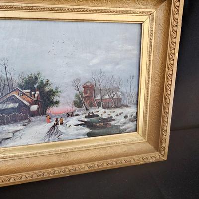 S. C. Shaw Signed Oil on Canvas (O-JS)