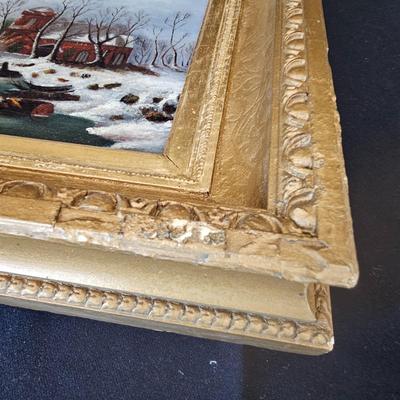 S. C. Shaw Signed Oil on Canvas (O-JS)