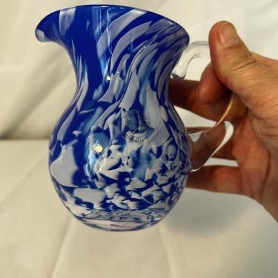 Gibraltar Crystal Small Art Glass Pitcher (DR-RG)