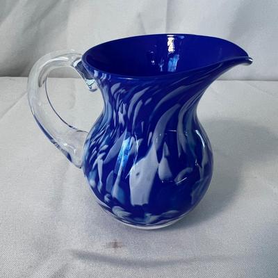 Gibraltar Crystal Small Art Glass Pitcher (DR-RG)