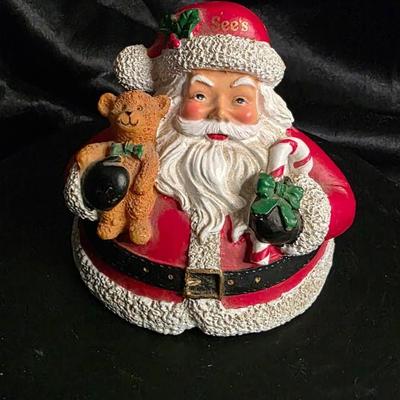 Vintage See’s Christmas Santa Figurine – Jolly Holiday Collectible