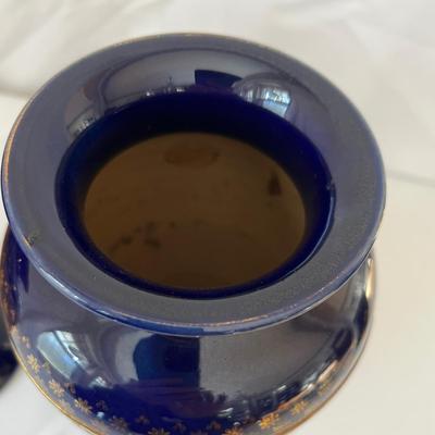 Royal Dalton & Slaters Cobalt and Enameled Vases (DR-RG)