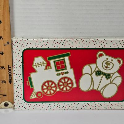 Vintage 1983 AVON Holiday Cookie Kit Train & Bear Cutters + Bags & Recipes New