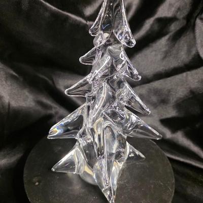 Vintage 1976 Sigma Taste Setter Full Lead Crystal Christmas Tree | 10+ Inch Hand-Cut Faceted Branches | One Tiny Tip Chip (Shown) |...