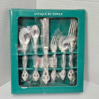 Towle "Antique" T8053195 Silver Plated 6-Piece Baby Flatware Set Utensils