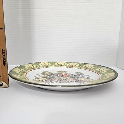 Vintage Frank Beardmore Fenton Plate "National Emblems" British Royal Arms