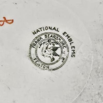 Vintage Frank Beardmore Fenton Plate "National Emblems" British Royal Arms