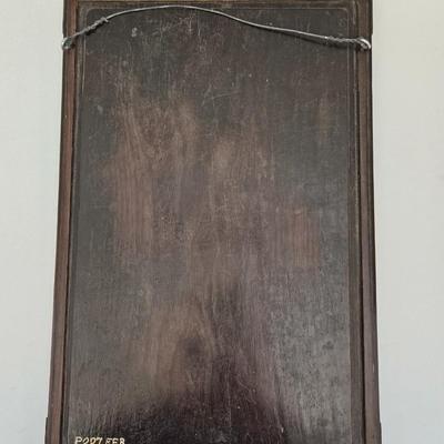 Antique Chinese Export Reverse Glass Painting Seated Lady Hardwood Frame