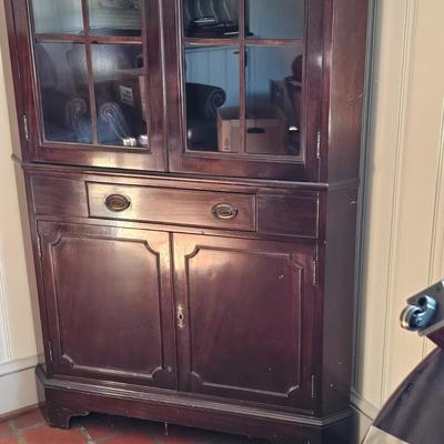 Brandt Mahogany Corner Cabinet (O-JS)
