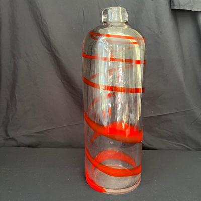 Primavera ‘Pennellate‘ Style Tall Hand Blown Glass Vase (DR-RG)