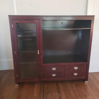 Dark Wooden Entertainment Center (D-KD)
