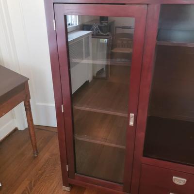 Dark Wooden Entertainment Center (D-KD)