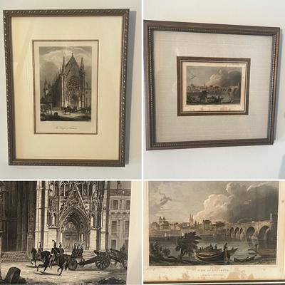 Two Etching Prints - ‘View of Coblentz’ & ‘The Chapel of Vincennes’ (DR-RG)