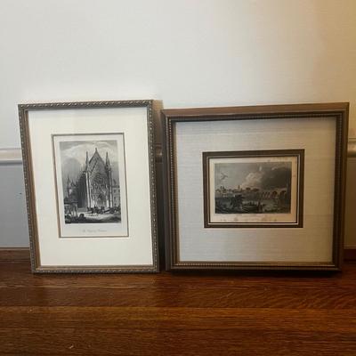 Two Etching Prints - ‘View of Coblentz’ & ‘The Chapel of Vincennes’ (DR-RG)