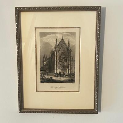Two Etching Prints - ‘View of Coblentz’ & ‘The Chapel of Vincennes’ (DR-RG)