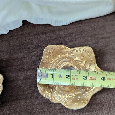 Gold in Color Bowl and Candle Holders.