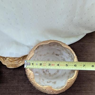 Gold in Color Bowl and Candle Holders.