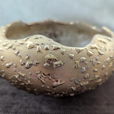 Gold in Color Bowl and Candle Holders.