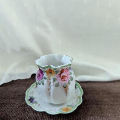Miniature tea party creamer,pitchers, tea cup,toothpick holder.
