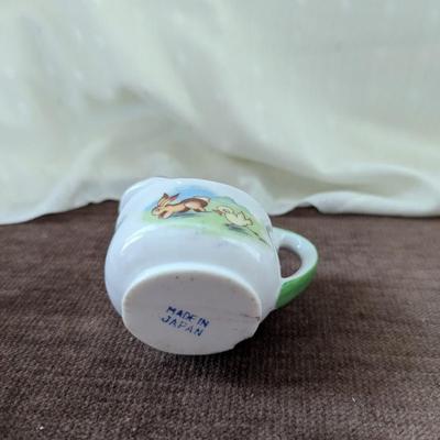 Miniature tea party creamer,pitchers, tea cup,toothpick holder.